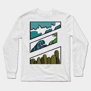 3d simple outdoor design Long Sleeve T-Shirt